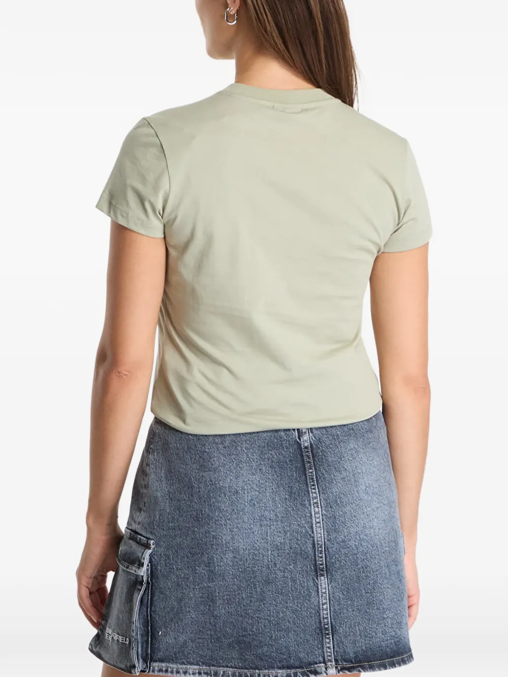 Karl Lagerfeld Jeans T-shirt met logoprint met ronde hals Groen