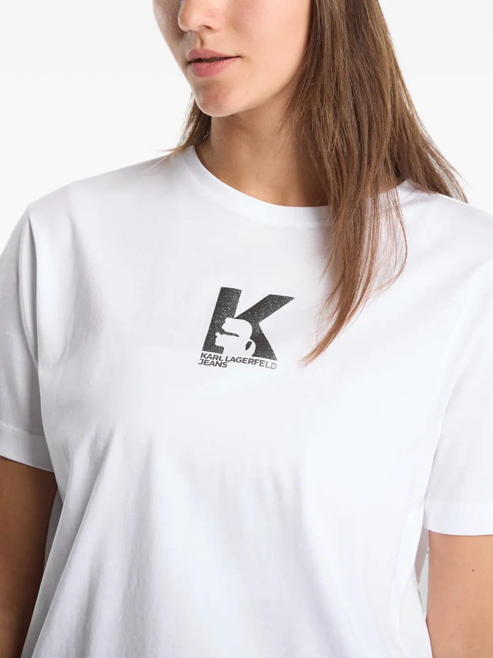 Karl Lagerfeld Jeans T-shirt met logoprint Wit