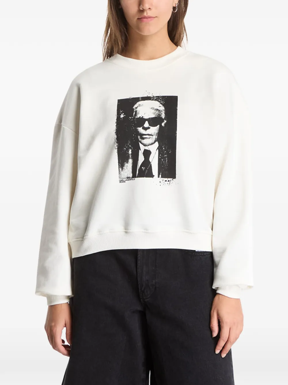 Karl Lagerfeld Jeans graphic-print sweatshirt - Weiß