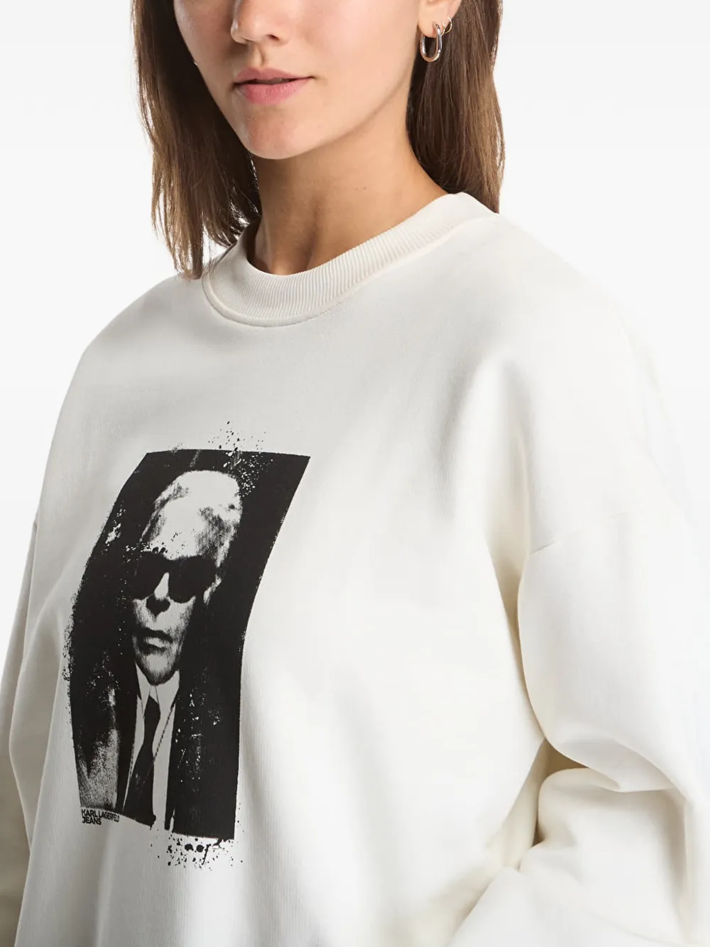Karl Lagerfeld Jeans Sweater met print Wit