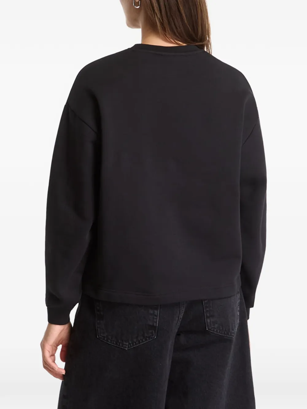 Karl Lagerfeld Jeans Katoenen sweater met logoprint Zwart