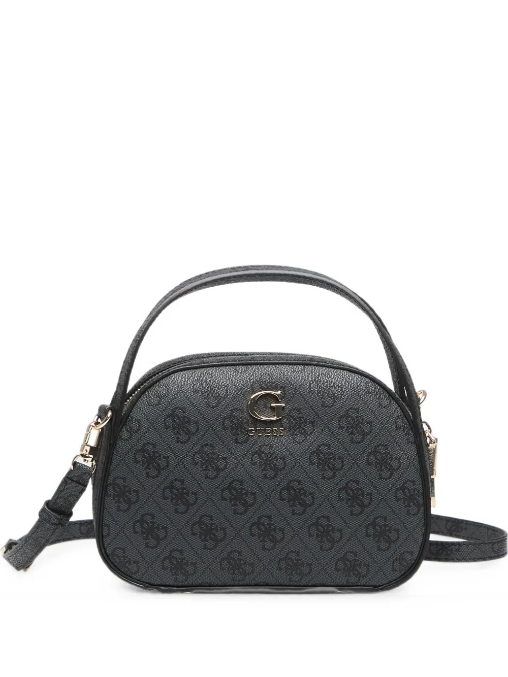 GUESS USA Coleen monogram-print logo-plaque tote bag Grijs