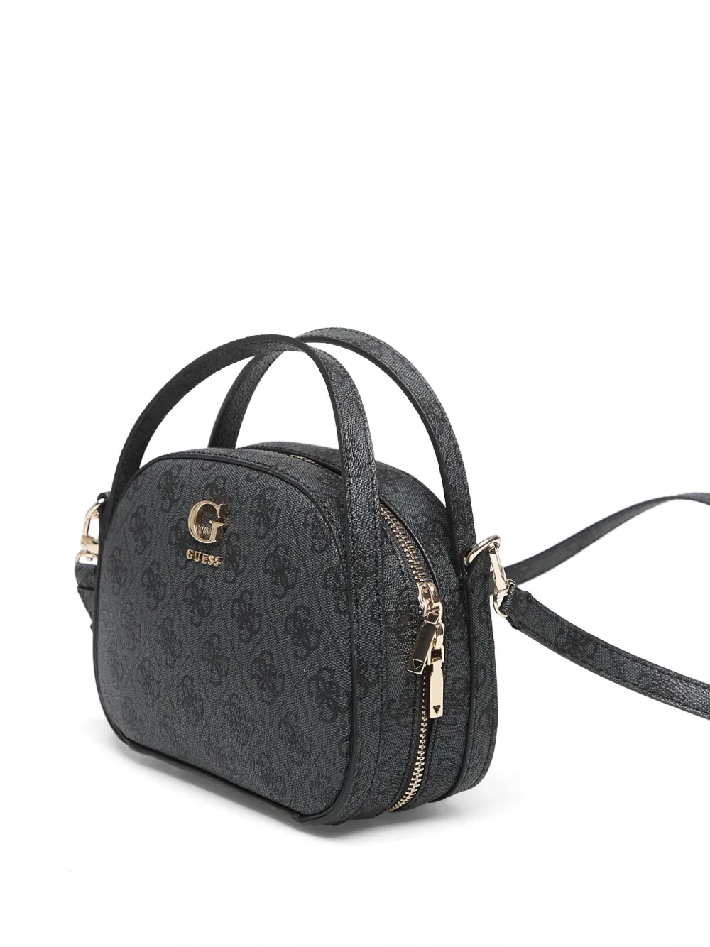 GUESS USA Coleen monogram-print logo-plaque tote bag Grijs
