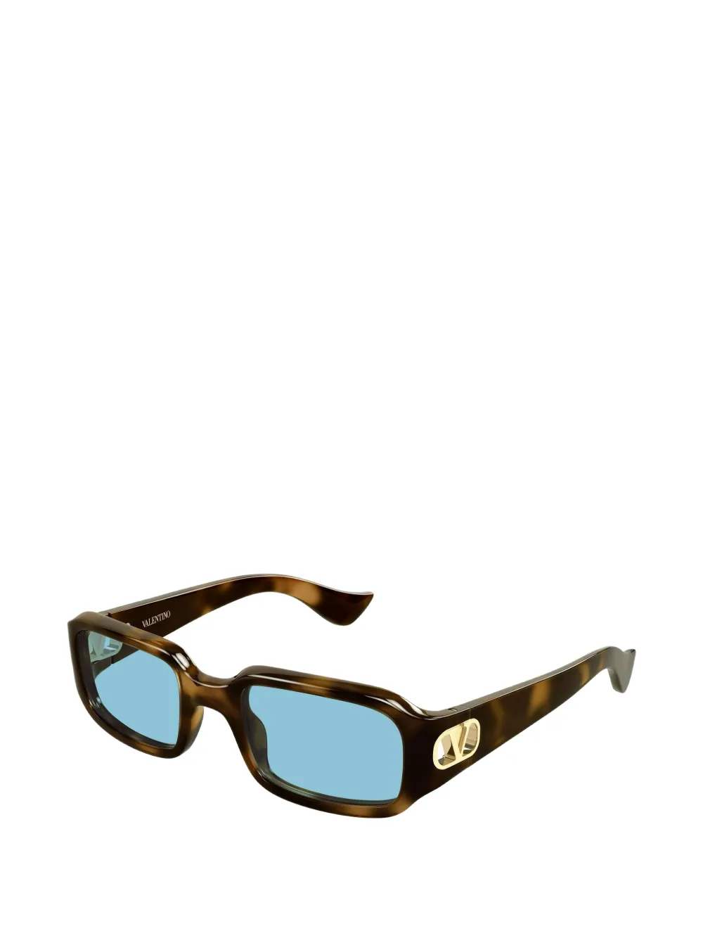 VALENTINO GARAVANI EYEWEAR VLogo Signature zonnebril met rechthoekig montuur Bruin