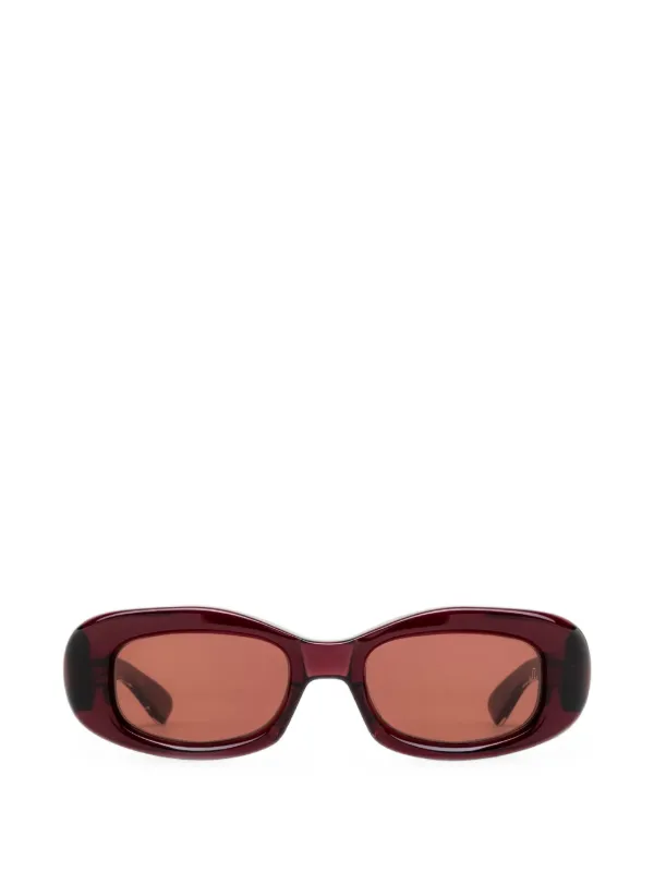 Jacques Marie Mage Ann Oval-frame Sunglasses in Purple