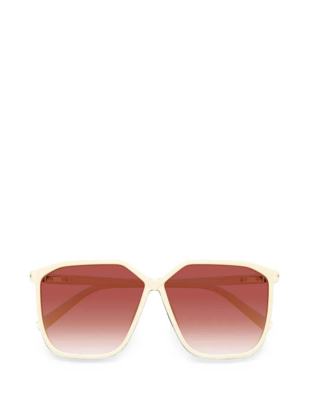 VALENTINO GARAVANI EYEWEAR Zonnebril met geometrisch montuur Wit
