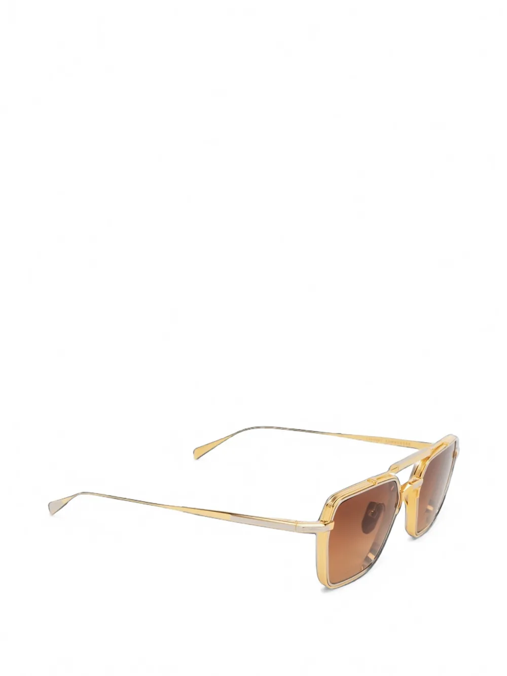 Jacques Marie Mage Commodore zonnebril met geometrisch montuur Goud