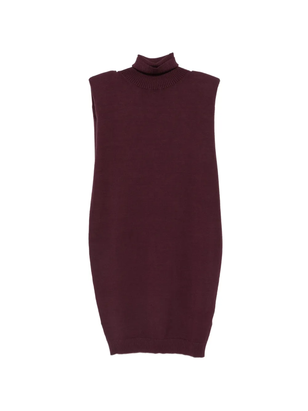 TWINSET padded-shoulder turtleneck dress - Rosso