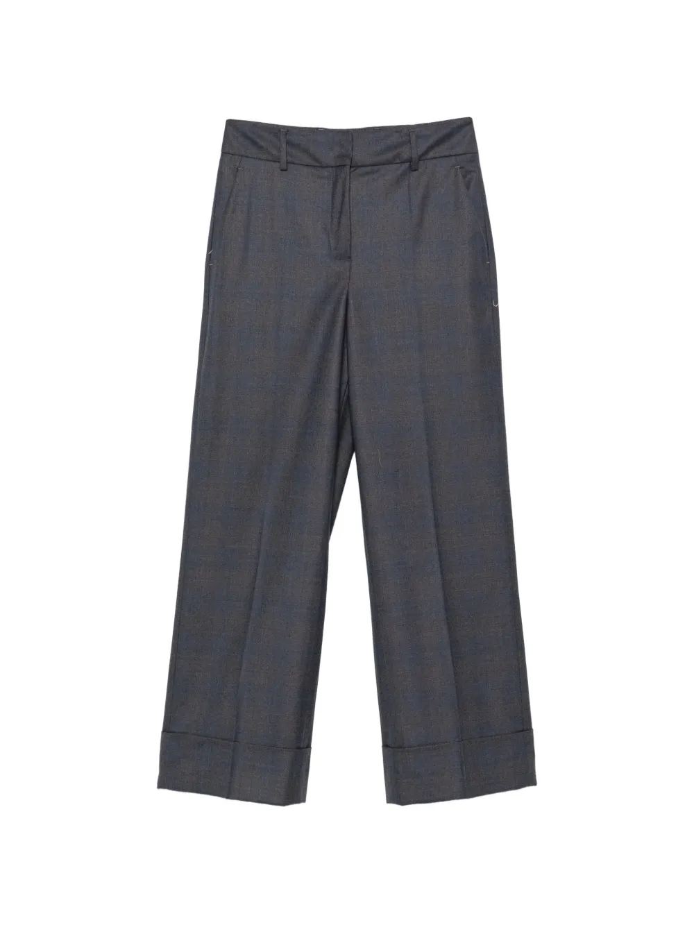 Incotex Arlys pressed-crease turn-up trousers - Grigio