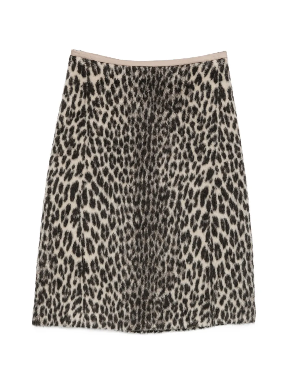 'S Max Mara Trionfo leopard-print midi skirt - Toni neutri