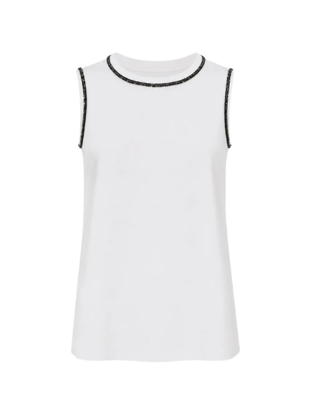 Max Mara bead-embellished vest top - Bianco