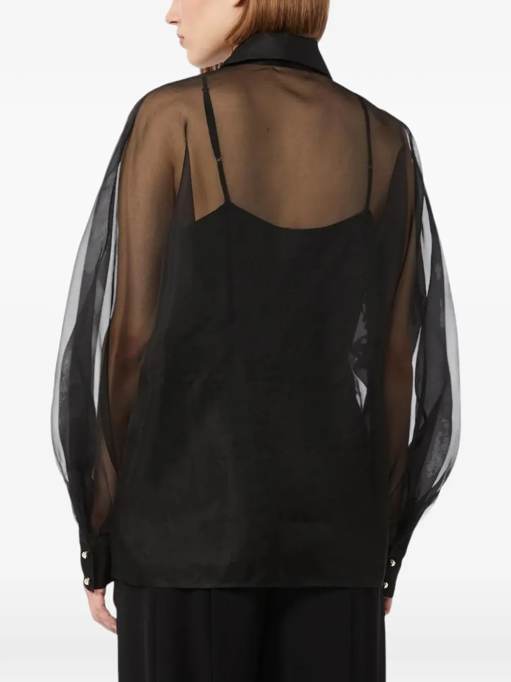 Max Mara Zijden shopper Zwart