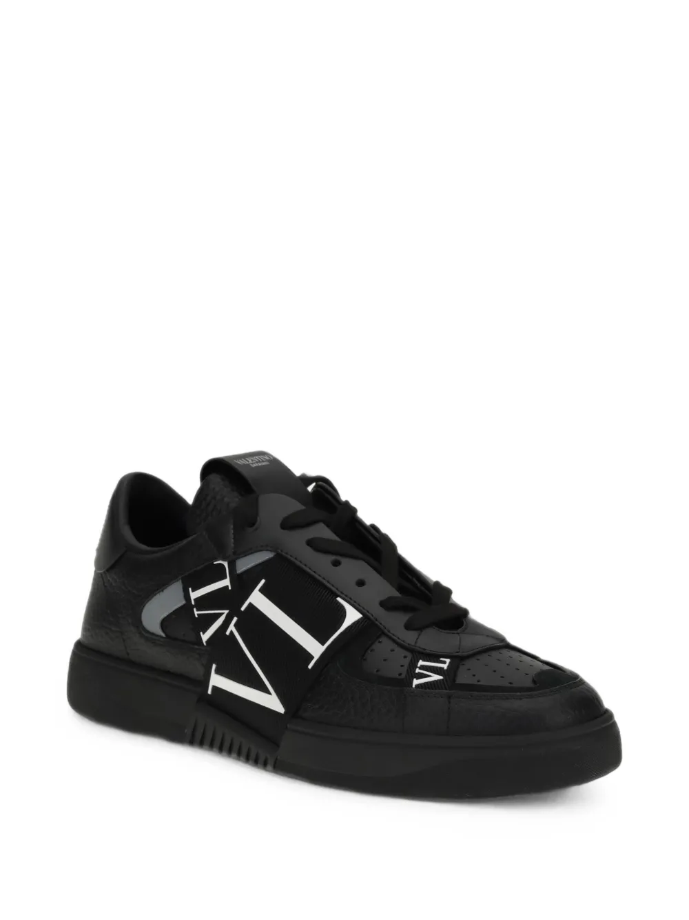 Valentino Garavani low-top calfskin VL7N sneakers with bands - Schwarz