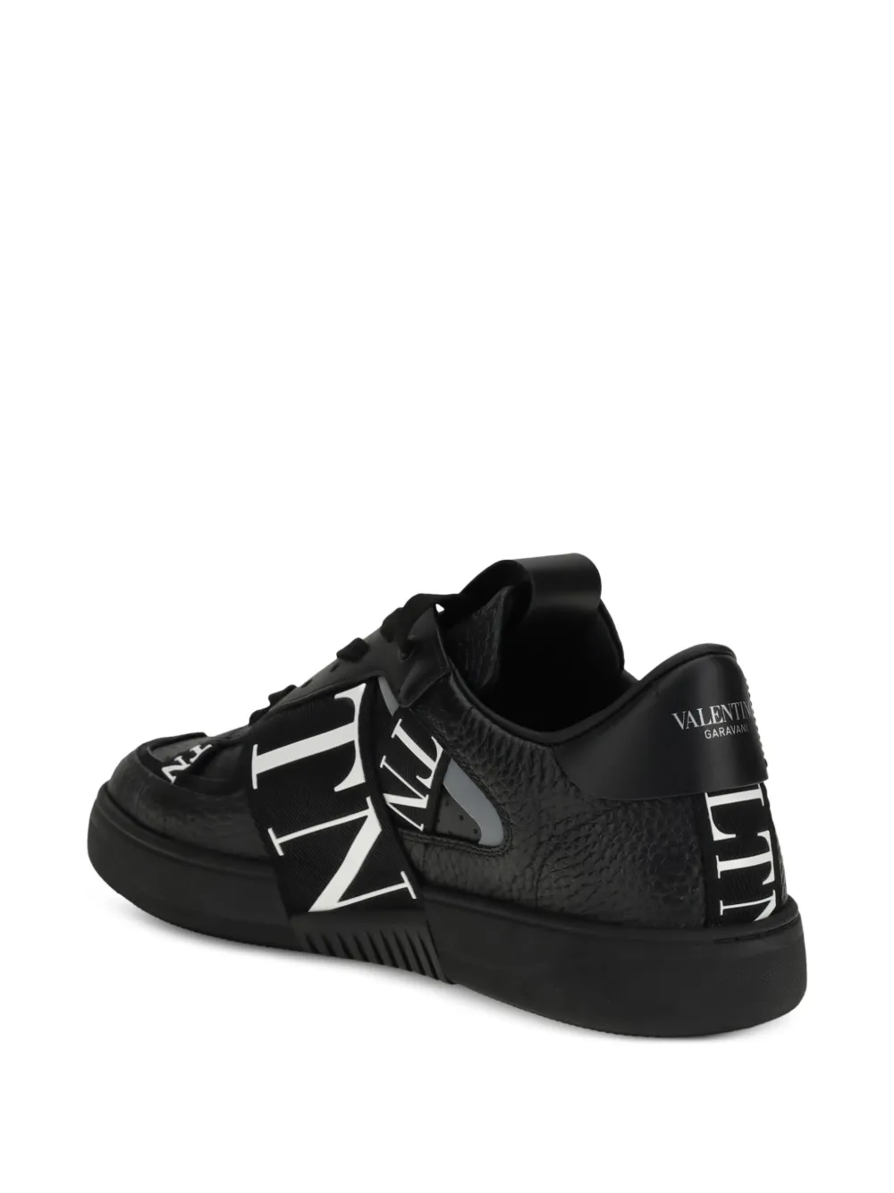 Valentino Garavani low-top calfskin VL7N sneakers with bands Zwart