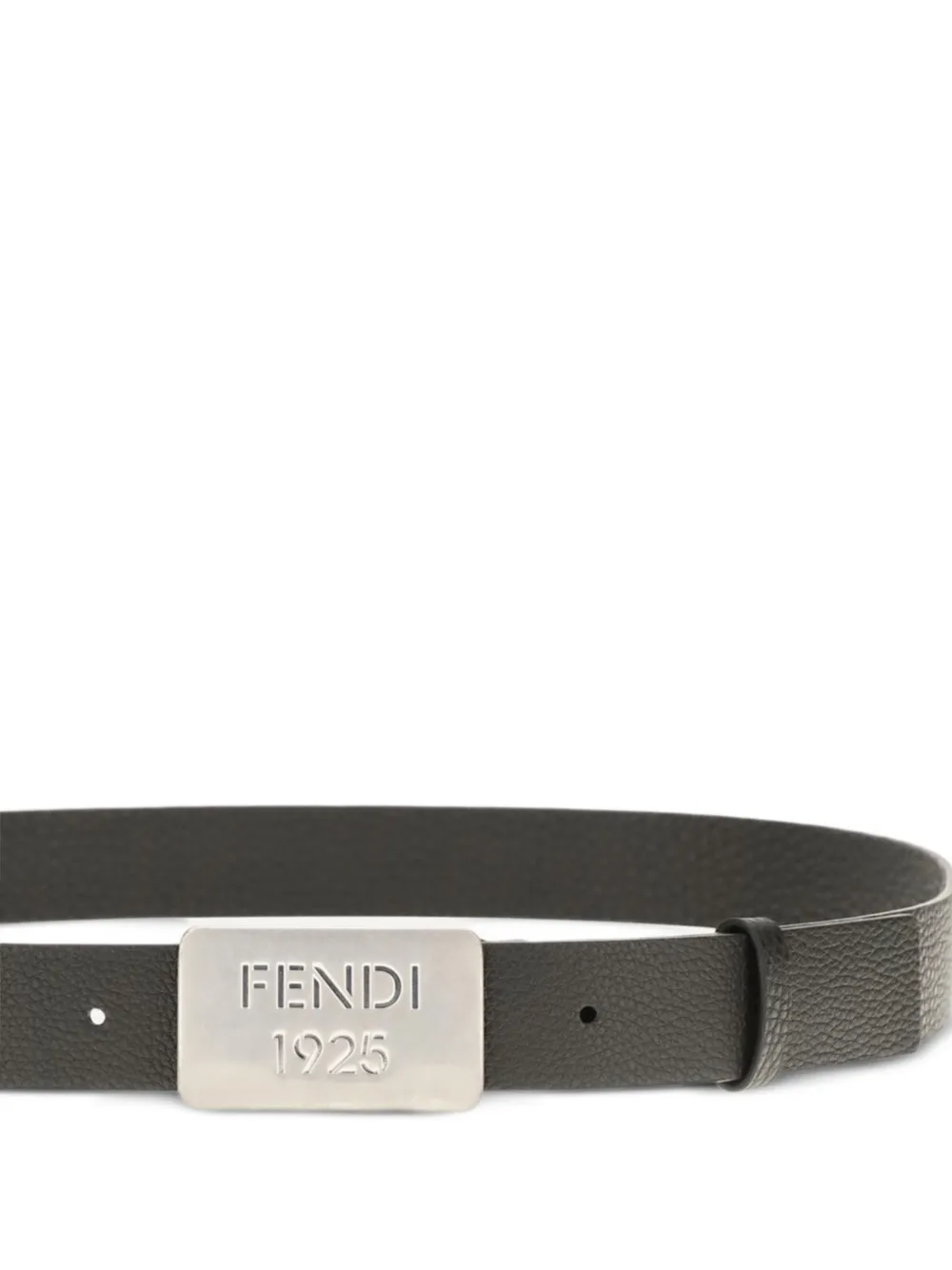 FENDI Cuoio Romano leren riem Zwart