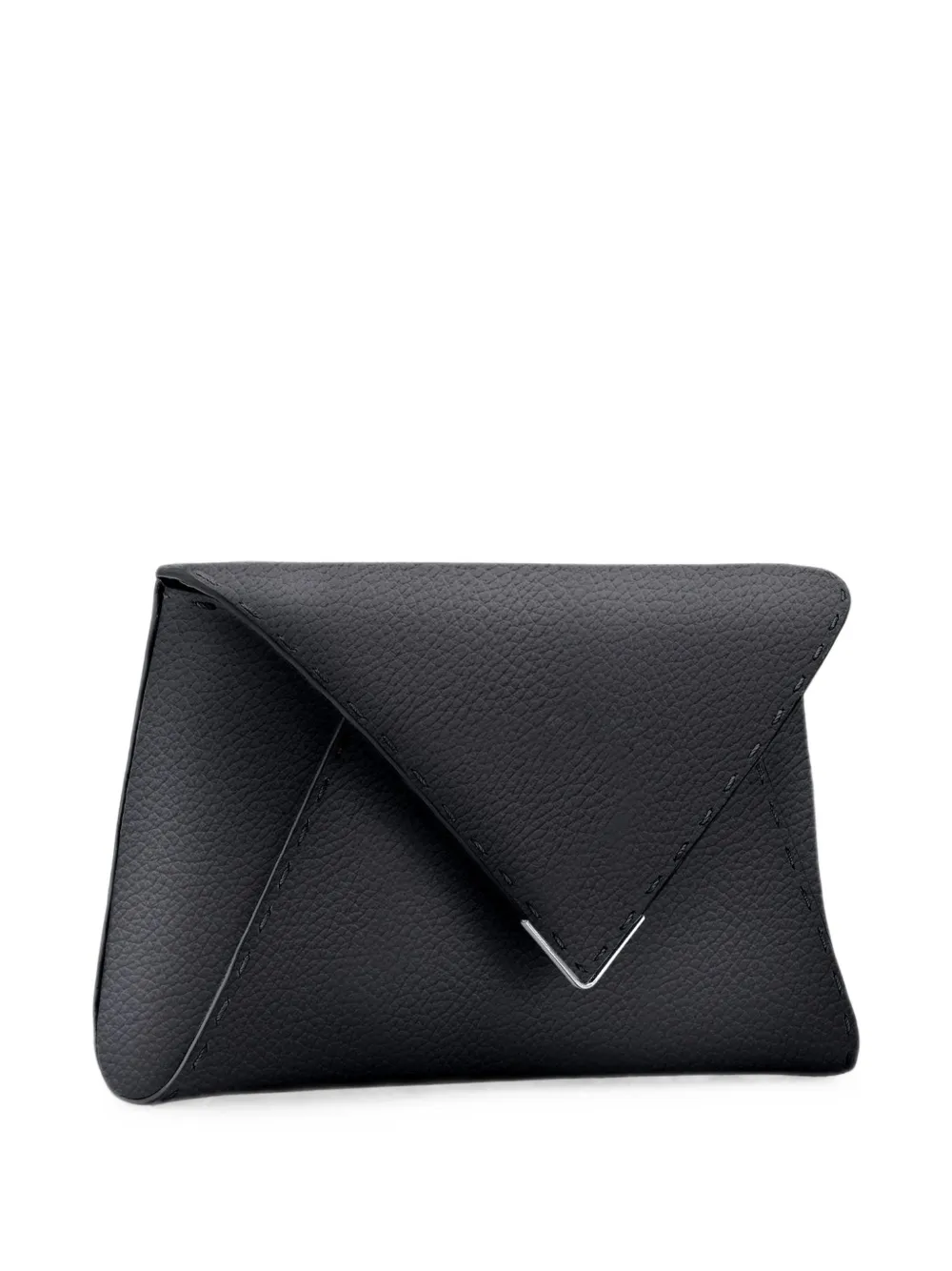 Tyler Ellis Lee Pouchet clutch van bewerkt leer Zwart