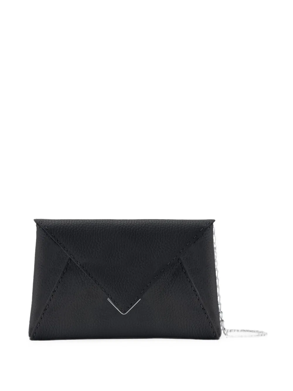 Tyler Ellis Lee Pouchet clutch van bewerkt leer Zwart