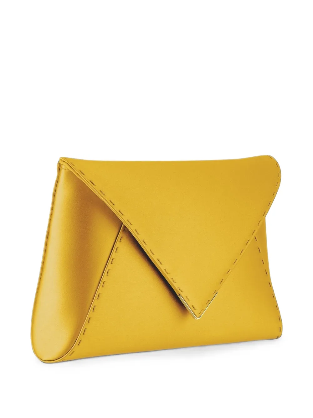 Tyler Ellis Lee Pouchet handgestikte clutch Geel