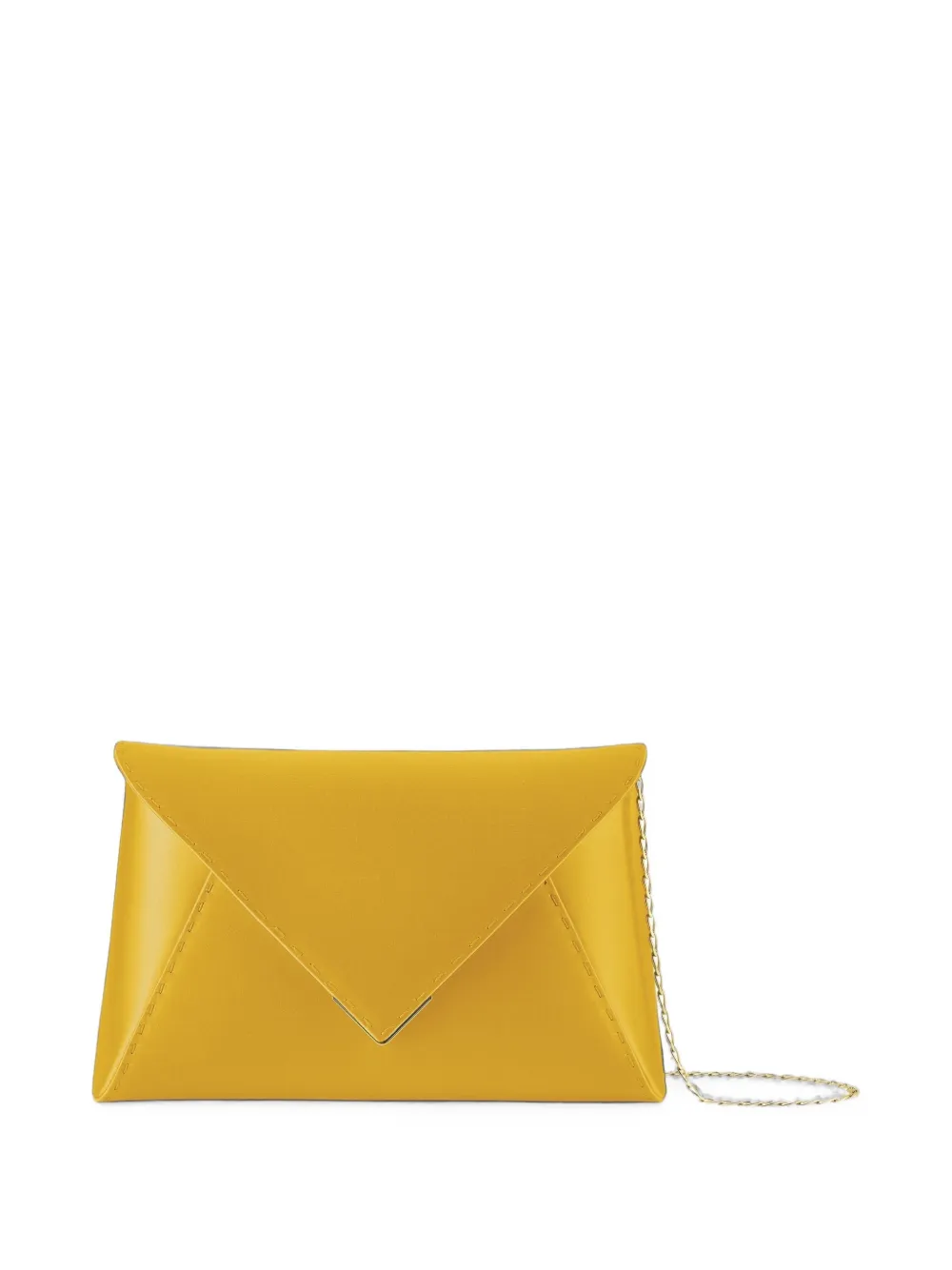 Tyler Ellis Lee Pouchet handgestikte clutch Geel