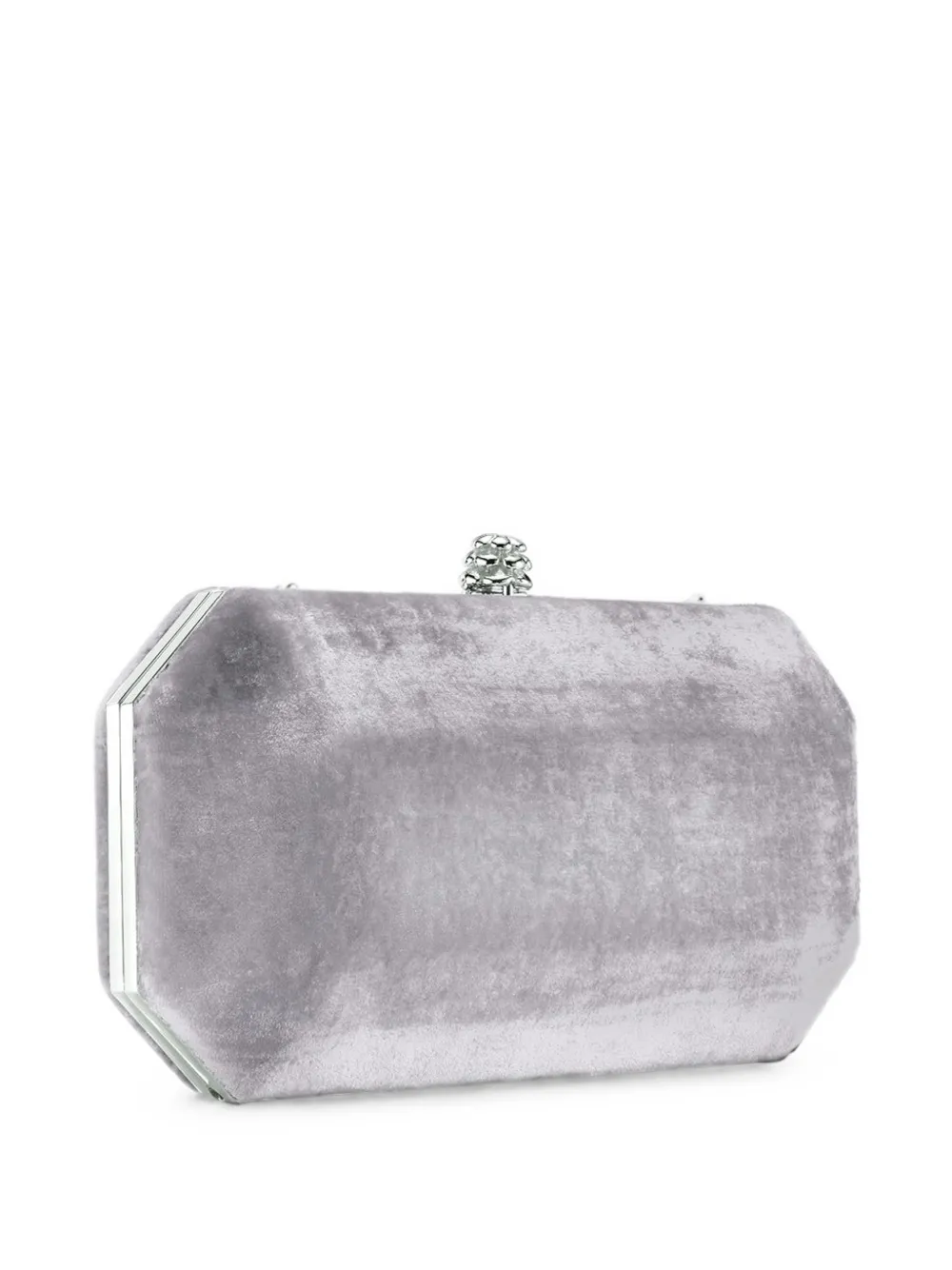 Tyler Ellis Kleine Perry fluwelen clutch Grijs
