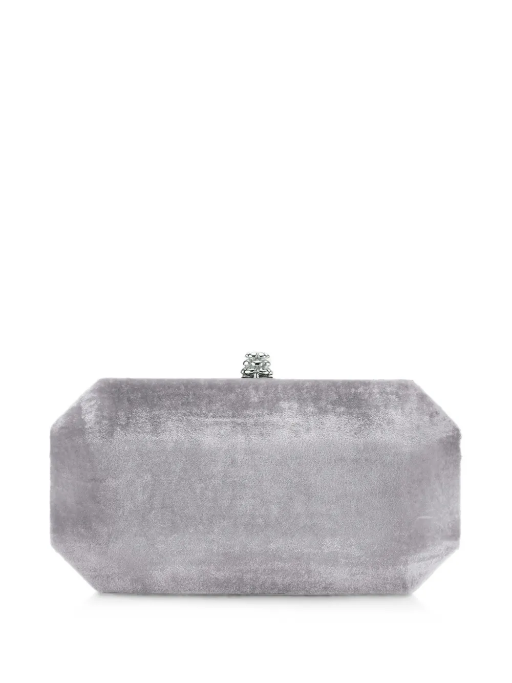 Tyler Ellis Kleine Perry fluwelen clutch Grijs