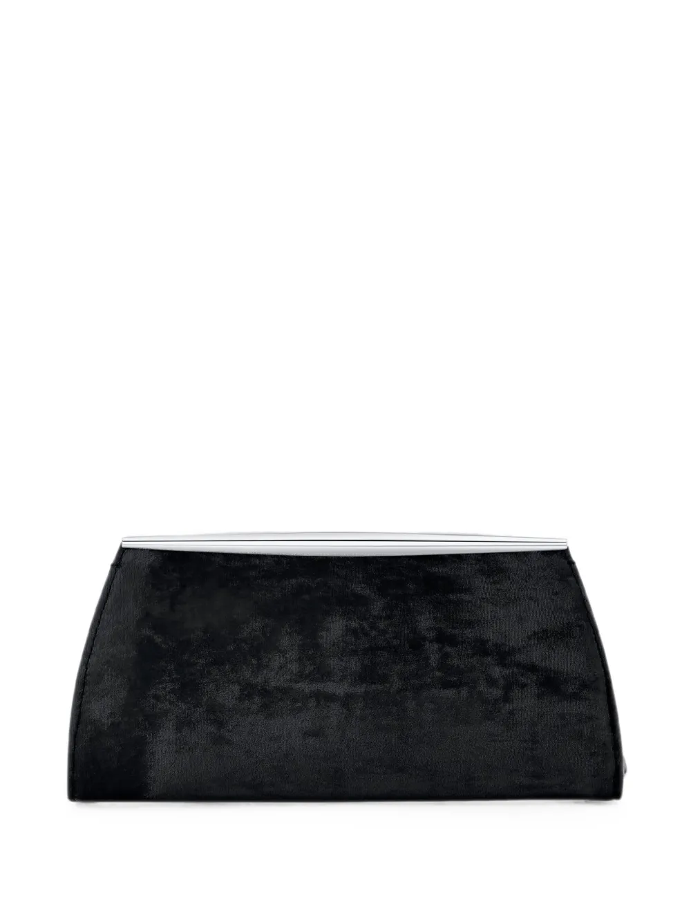Tyler Ellis Suzannah crushed-velvet clutch bag - Nero