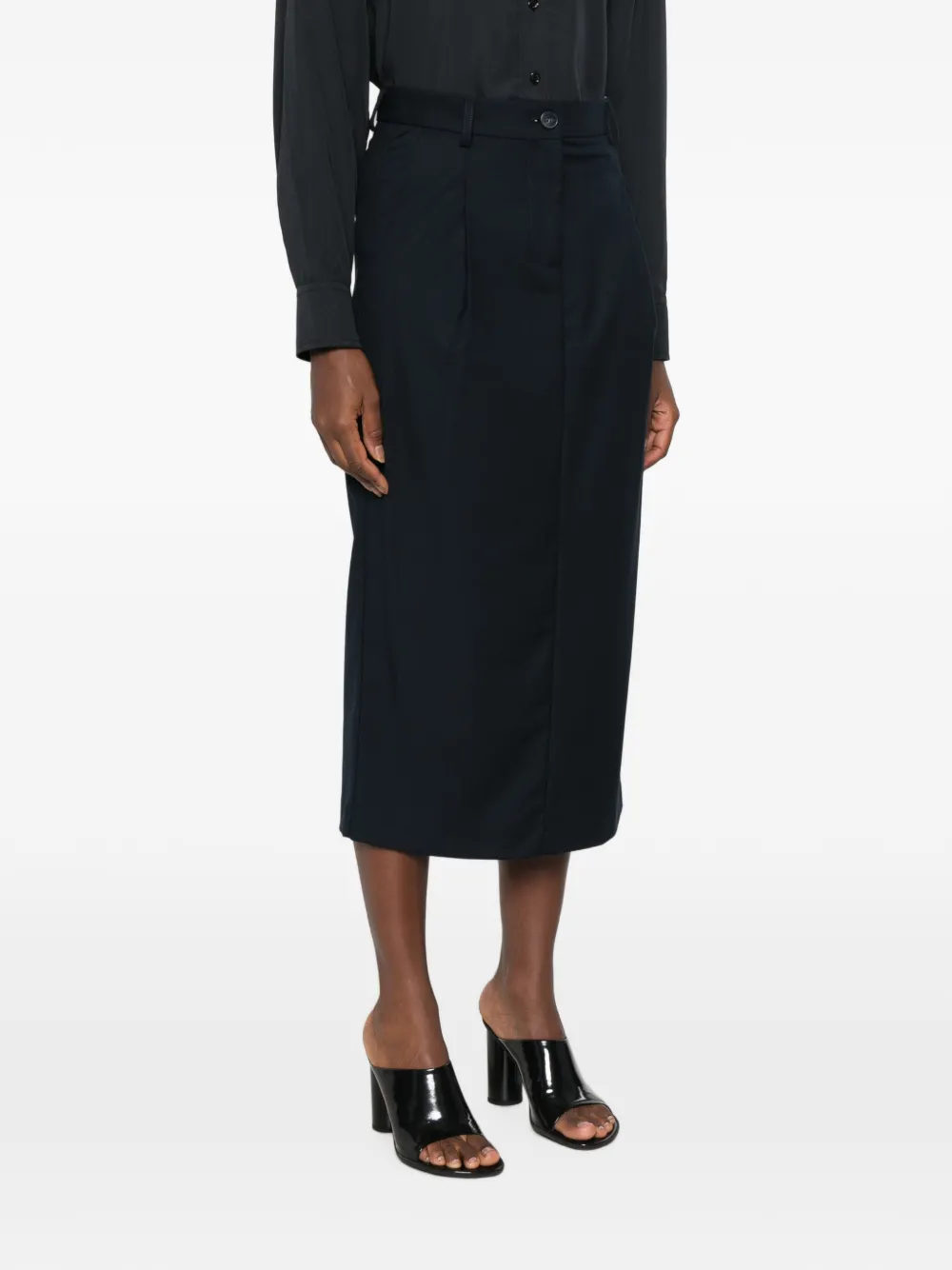 ALPHA STUDIO Geplooide midi-rok Blauw