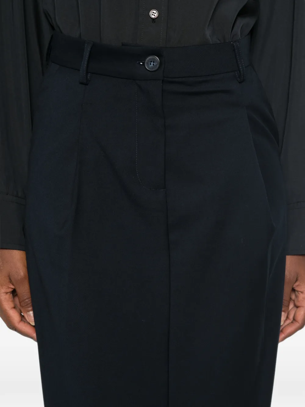 ALPHA STUDIO Geplooide midi-rok Blauw
