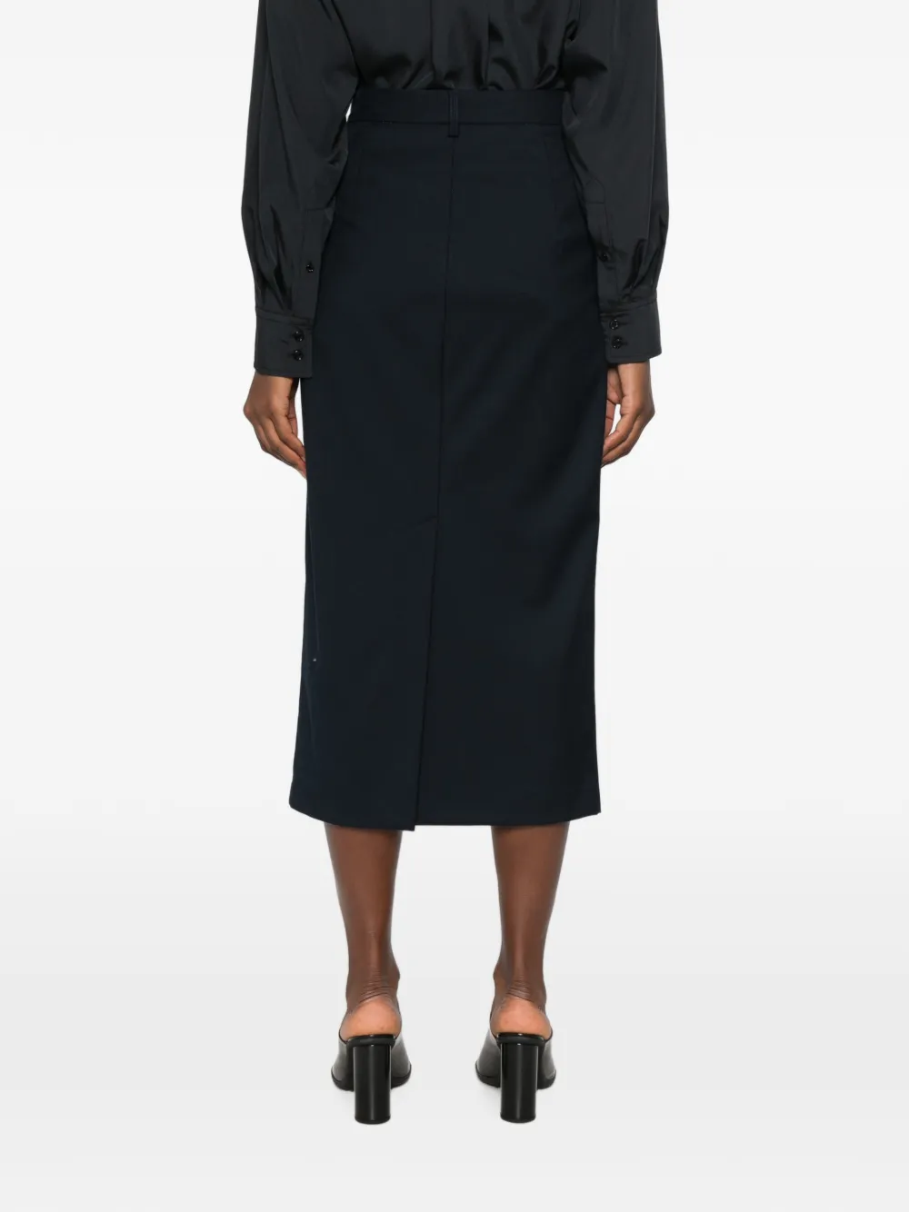 ALPHA STUDIO Geplooide midi-rok Blauw