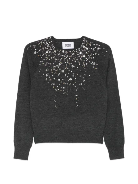 ALPHA STUDIO crystal-embellished sweater