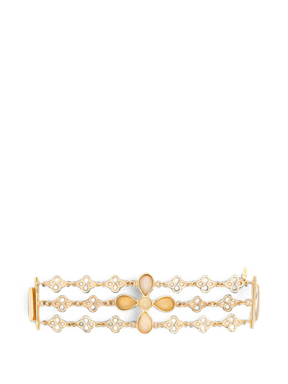 Ferragamo Pre-Owned 1980s floral-motif link bracelet - Oro
