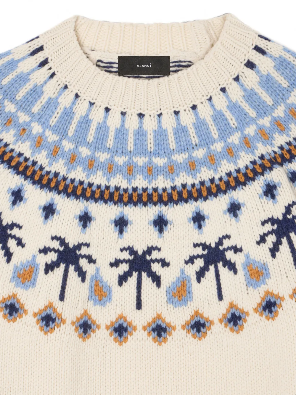 Alanui Fair Isle gebreide trui met jacquard Beige
