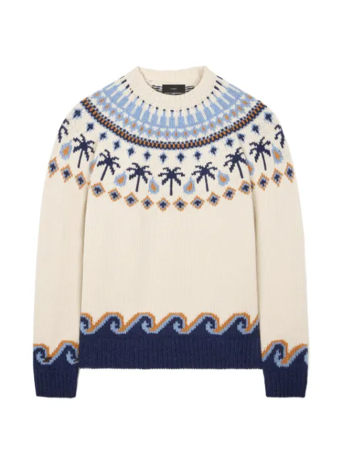 Alanui jacquard-knit Fair Isle sweater