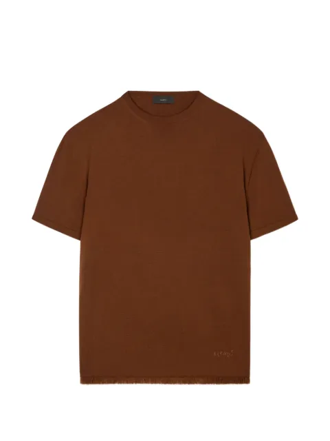 Alanui fringed logo-embroidered T-shirt