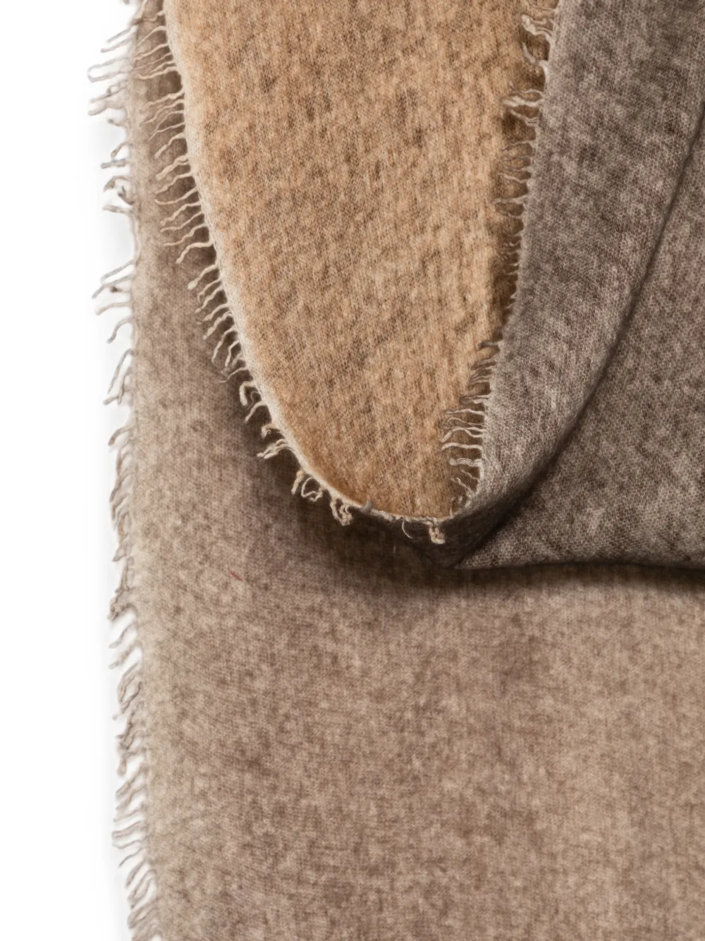 Avant Toi frayed cashmere scarf Beige