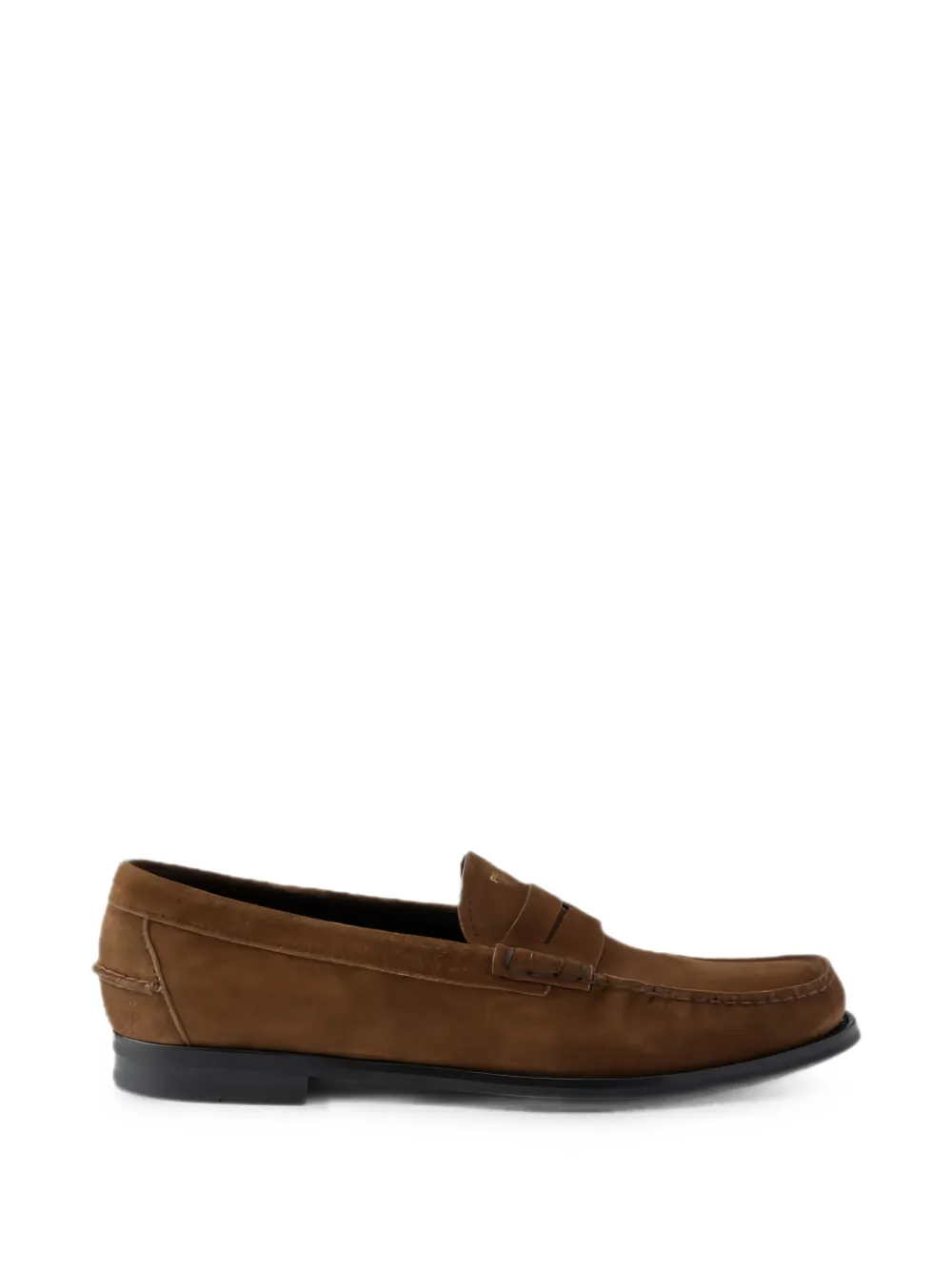 Prada suede penny loafers - Marrone