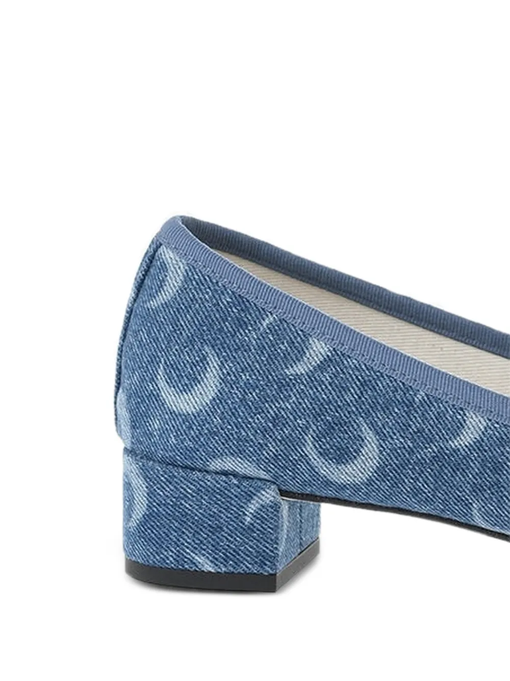 Marine Serre All-Over Moon Repetto ballet flats Blauw