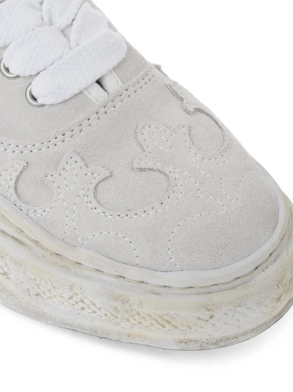 Maison MIHARA YASUHIRO suede low-top sneakers Wit