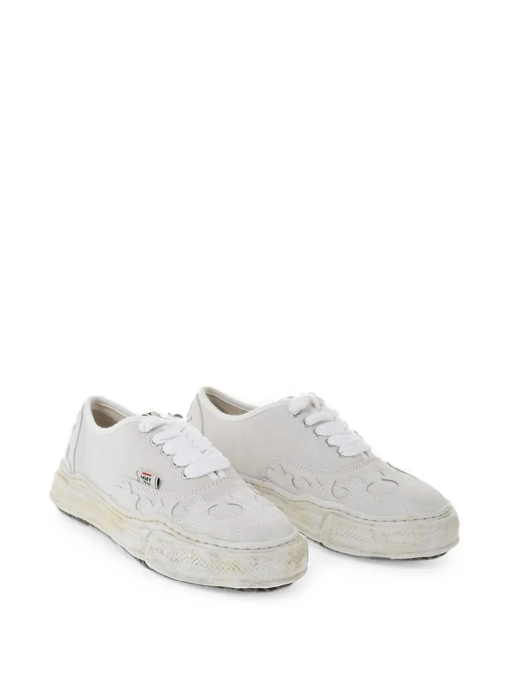 Maison MIHARA YASUHIRO suede low-top sneakers Wit