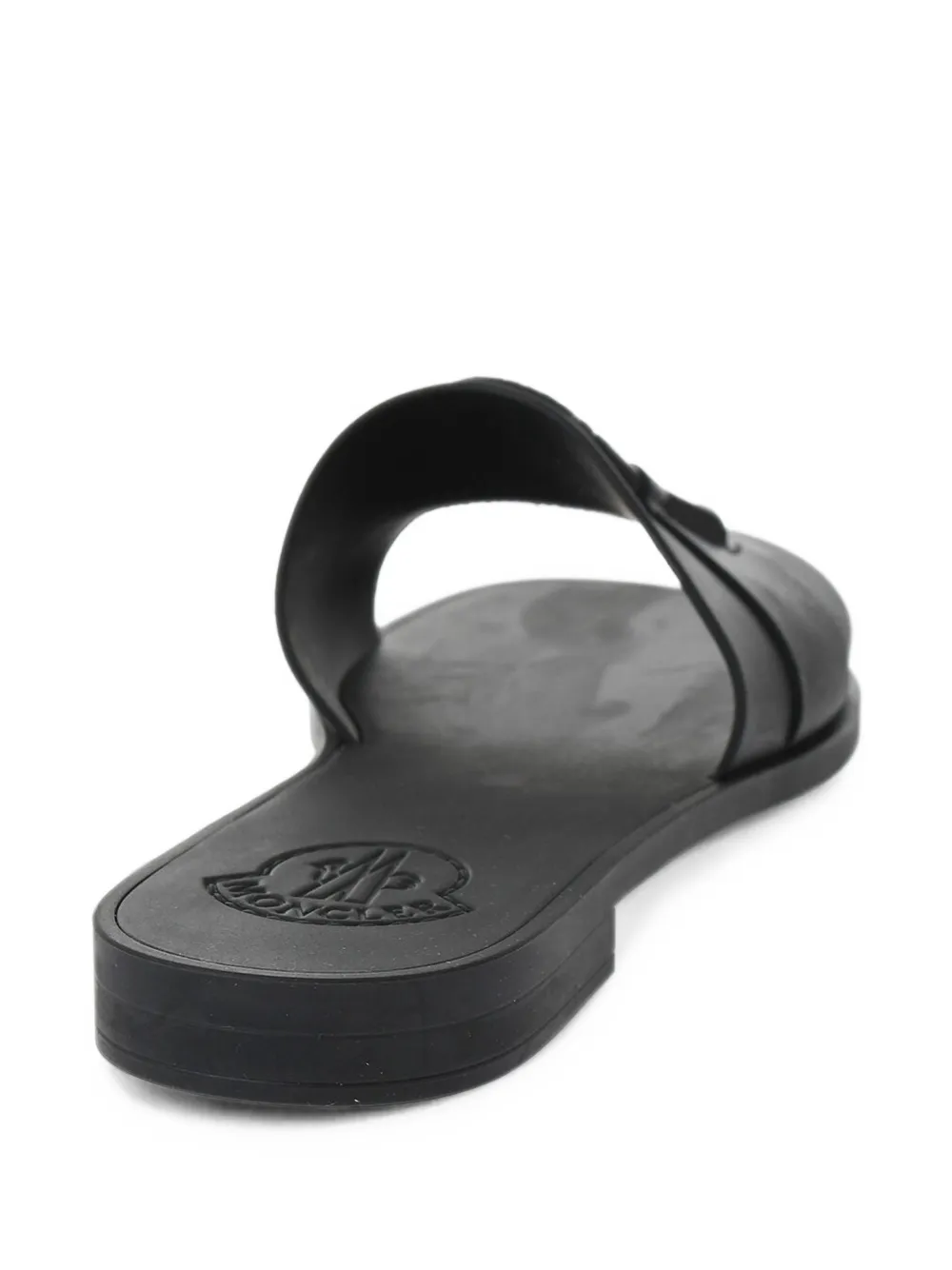 Moncler logo-embossed sandals Zwart