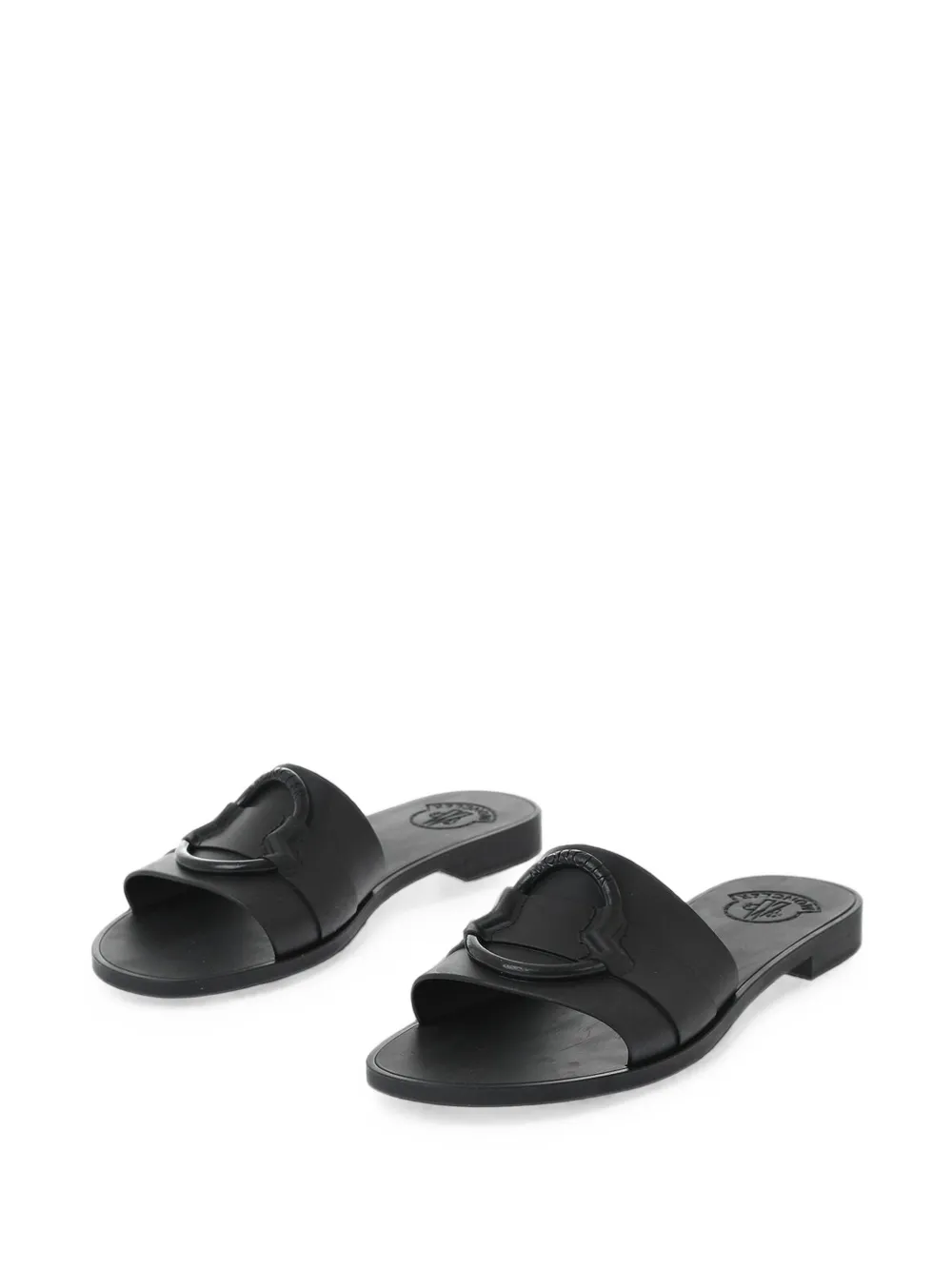 Moncler logo-embossed sandals Zwart