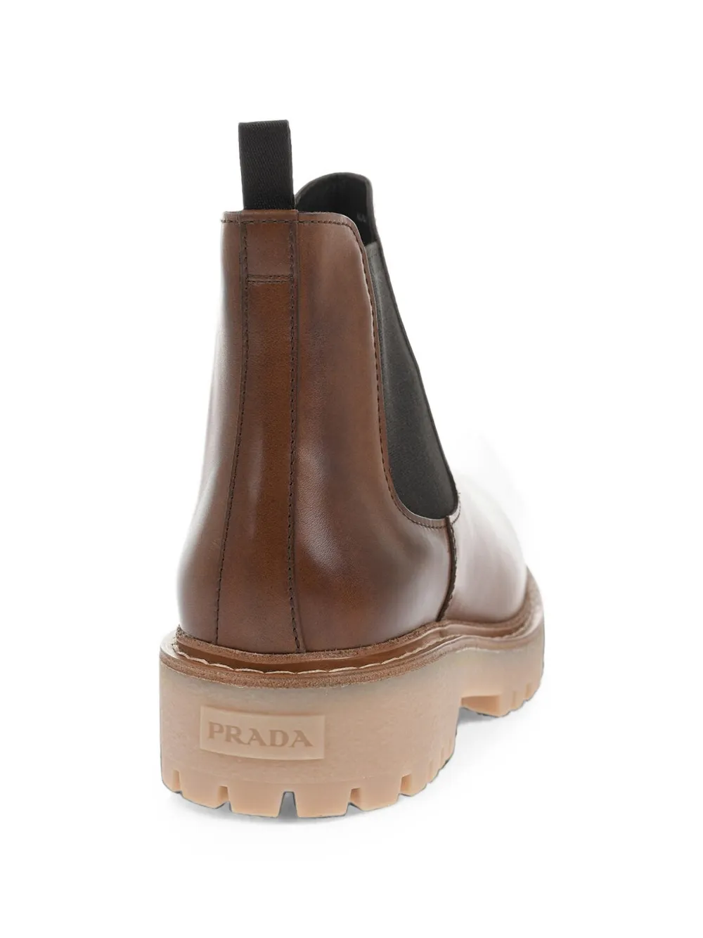 Prada leather lug-sole Chelsea boots Bruin