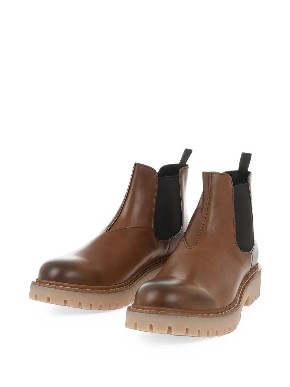 Prada leather lug-sole Chelsea boots Bruin