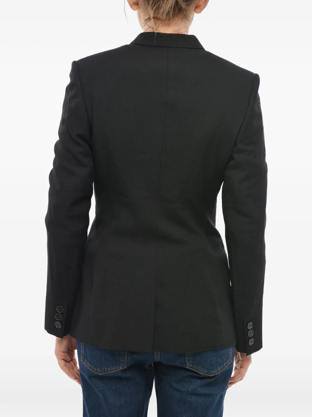Stella McCartney double-breasted peak-lapel blazer Zwart