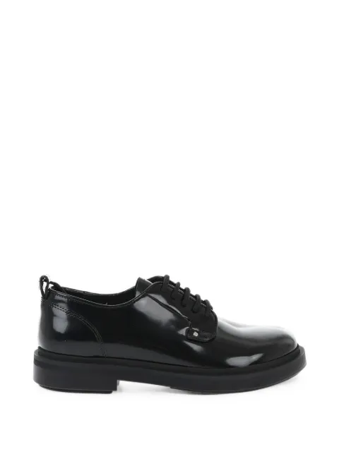 AMI Paris patent-leather round-toe Derby shoes
