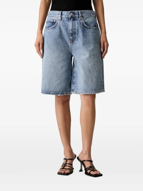 ANINE BING shorts de mezclilla con efecto lavado
