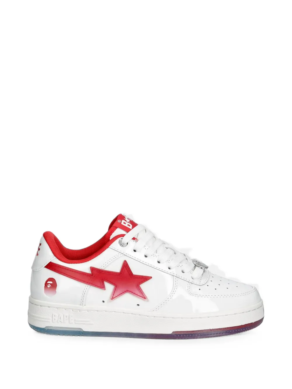 A BATHING APE® BAPE STA patent leather sneakers - Bianco
