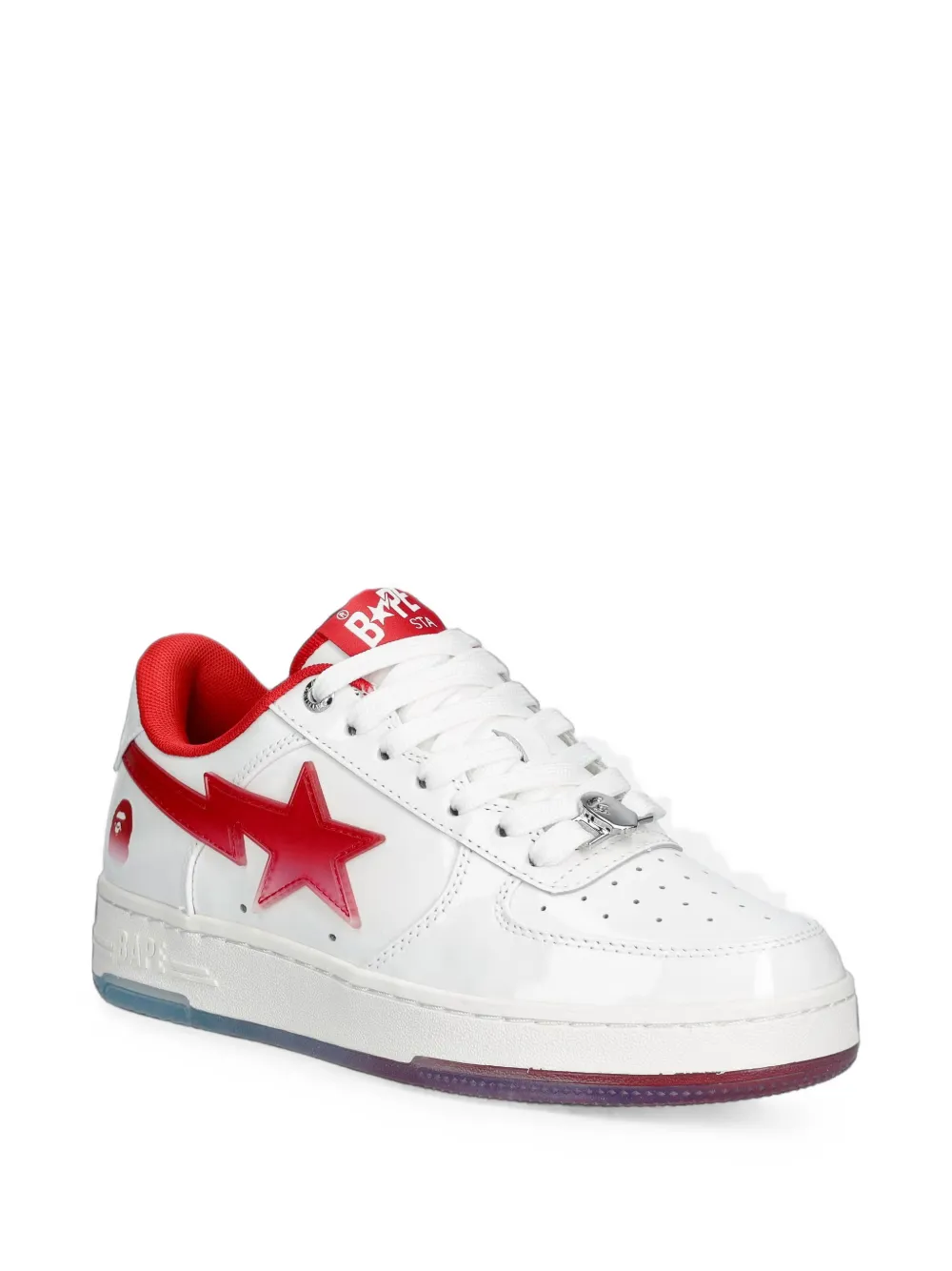 A BATHING APE BAPE STA patent leather sneakers Wit
