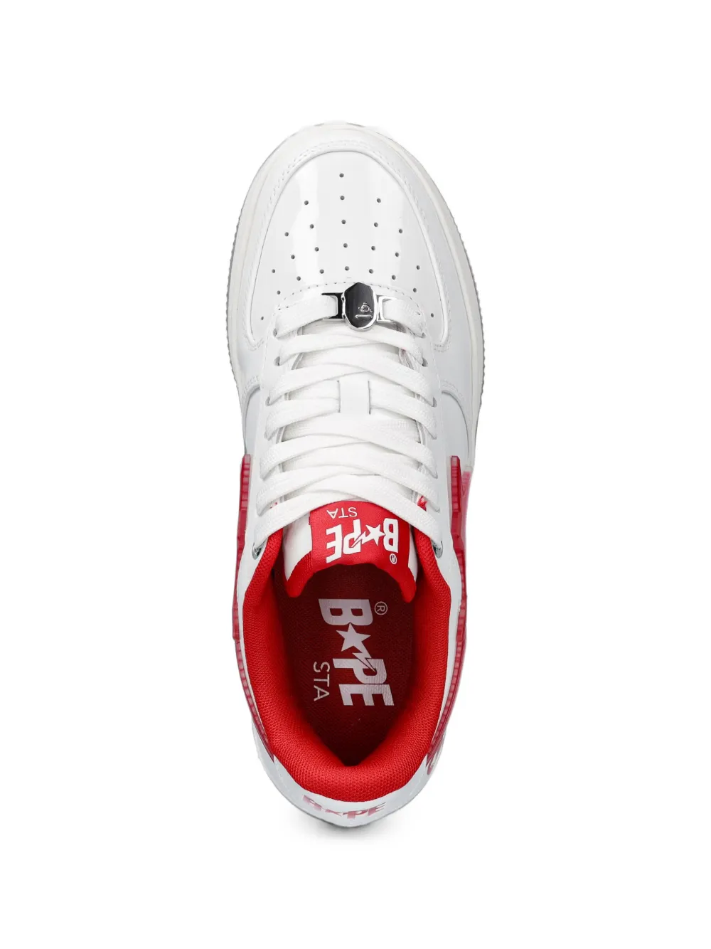 A BATHING APE BAPE STA patent leather sneakers Wit