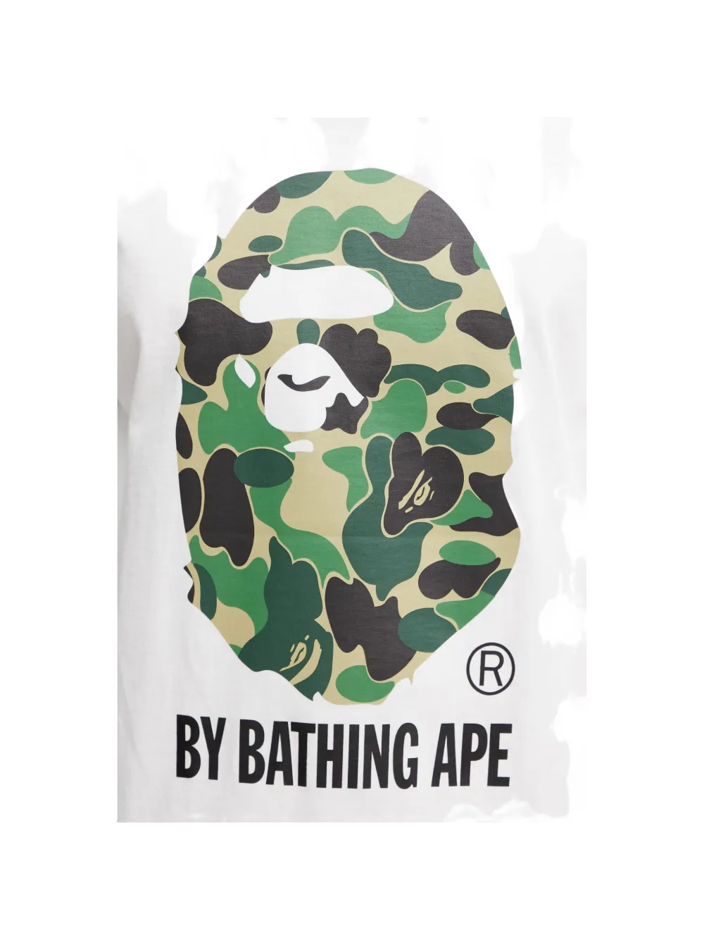 A BATHING APE Head T-shirt met logoprint Wit